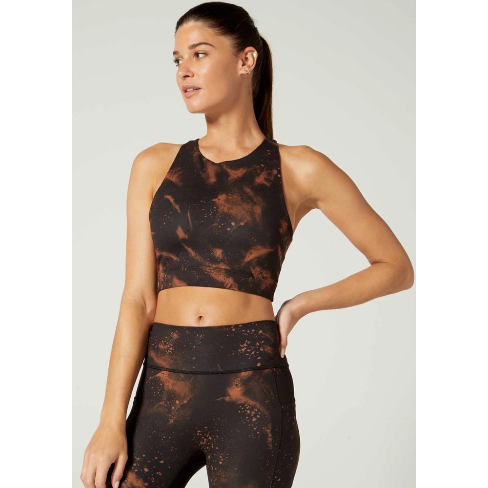 WEAR IT TO HEART BELLA RACERBACK BRA TOP PIGMENT BLACK RUST